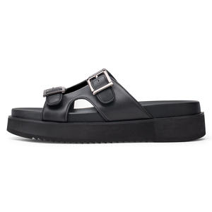 Men's Shoes Outdoor Walking Hiking Beach Shoes Sports Slippers Cow Genuine Leather Slip on Low-top Open-<b>toe</b> Breathable Slippers - Product Image 4