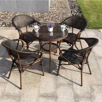 Chaises de bistrot en rotin tissé en rotin, chaises d'extérieur, de jardin, Restaurant, osier, empilables, pour salle à manger