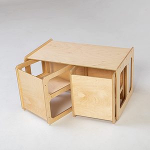 Conjunto de Sillas de Madera Acogedoras para el Hogar, Guardería, Sala de Juegos, Biblioteca, Centro de Libros, Muebles Infantiles - Product Image 1