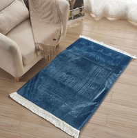 Tapis de prière islamique 70*110cm antidérapant en polyester, soutien doux pour les genoux, lavable pour la maison et la mosquée