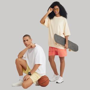 Camiseta de gran tamaño de algodón de 235g de alta calidad, ropa de calle lisa con hombros caídos, cuello redondo personalizable para hombres - Product Image 2