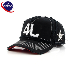 QZFSO Custom 5 Panel Gorras Rhinestone Rivet Caps Curved Brim Luxury Sport Baseball <b>Hats</b> with Custom Rope logo Damaged - Product Image 1