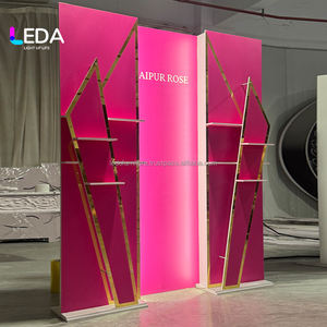 Fondo Acrílico Profesional Moderno de Primera Calidad LEDA para Bodas y Eventos, Color Rojo Rosa, con Diseño Desmontable - Nueva Llegada - Product Image 3