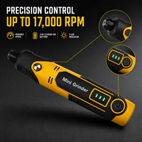 Kit de mini-perceuse et meuleuse au lithium 3,6 V, outil rotatif avec moteur sans balais et vitesse variable pour la découpe, la gravure, le ponçage et le polissage