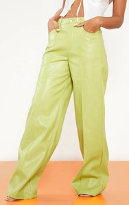 <span class=keywords><strong>Pantaloni</strong></span> <span class=keywords><strong>in</strong></span> finta pelle da <span class=keywords><strong>donna</strong></span> con <span class=keywords><strong>pantaloni</strong></span> larghi traspiranti <span class=keywords><strong>in</strong></span> PU con fornitura di ODM anteriori piatti - Product Image 4