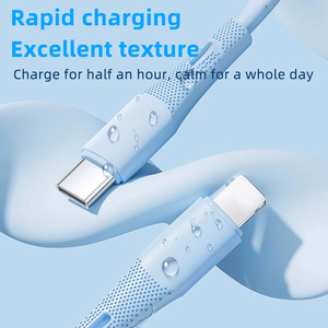Câble de charge PD en silicone PVC de type C 3A de haute qualité, cuivre pur, 1m/2m, compatible avec les séries iPhone 11/12/13/14, ordinateurs iOS - Product Image 4