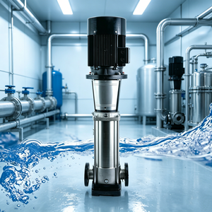 Pompe centrifuge verticale multi-étages en acier inoxydable SFP, pompe de surpression d'eau ultra-élevée pour l'ingénierie de l'approvisionnement en eau - Product Image 2