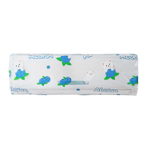 Housse de climatiseur en PVC, motif ours bleu, lapin rose, lavable, résistante à l'humidité, coupe-vent, antistatique, économie d'énergie, utilisation en intérieur - Product Image 2
