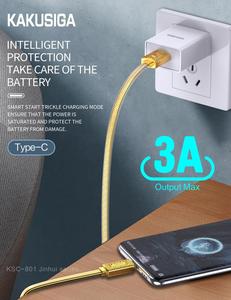 Kakusiga Nhà Máy Chất Lượng Cao Micro 3A Loại C Quá Trình Dập Nổi Thiết Kế Nhanh Chóng Sạc Cáp Dữ Liệu Cho Điện Thoại Di Động - Product Image 4