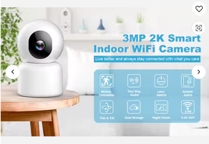 מצלמה אבטחה פנימית 2k מצלמות wifi עבור camara אבטחה ביתית עם חזון לילה צבע - Product Image 4