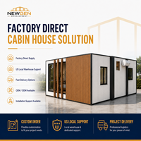 Casa Modular Pequeña de Diseño Moderno con Paredes de Panel Sándwich, Suministro Directo de Fábrica, Tamaño Personalizado Disponible, Estructura de Acero, Villa de Dos Alas