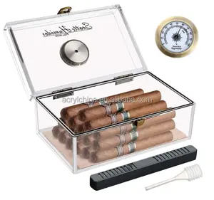 Exquisite simple transparent storage cigar box, display box exquisite portable travel
