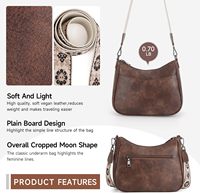 Sac à bandoulière tendance en PU à motif floral avec fermeture éclair, sangle réglable unique, sac à main d'été pour femme, couleur bonbon