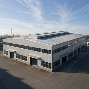 Atelier à structure en acier à grande portée, économique, durable et résistant au vent, construit avec une technologie d'assemblage modulaire - Product Image 1