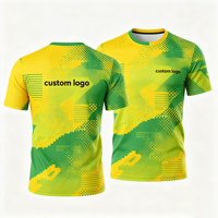 T-shirts promotionnels en polyester à impression intégrale, séchage rapide, conception de logo personnalisé, commande en gros, prix d'usine