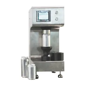 manual Can carbonated soda water filling machine / CO2 soft drink beverage making bottling plant