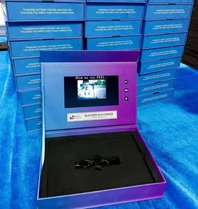 2024 สินค้าใหม่ กล่องของขวัญวิดีโอสุดฮอตพร้อมหน้าจอ LCD เพื่อวางสินค้าของคุณ