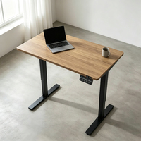 Table de bureau électrique pliable et mobile de luxe moderne, réglable en hauteur, construction métal-bois, pour bureau et bâtiment