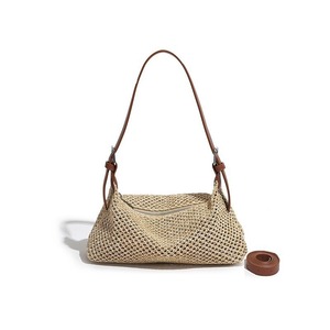 Sac bandoulière rétro tressé pour femme, style décontracté, avec fermeture éclair, idéal pour l'été et les vacances, en paille Tanjing - Product Image 1