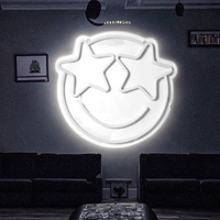 Lampu latar LED tanda iklan Ins lampu Neon Patch Etsy lintas batas akrilik tahan air DC 12V suasana huruf dapat diredupkan