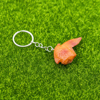 Porte-clés créatif 3D en forme d'aliments 2026, jouet porte-clés en acrylique, breloque amusante : Cuisse de poulet, Aile de poulet, Ventre de porc braisé, Canard rôti