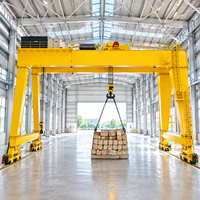 Pont roulant à double poutre de 5 tonnes sur rail avec palan télécommandé pour atelier de réparation