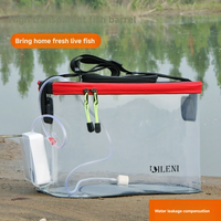 Sac de pêche portable transparent en EVA imperméable à 3 couches, seau à poisson vivant, sac de transport d'eau, rangement multi-usages pour équipement de pêche