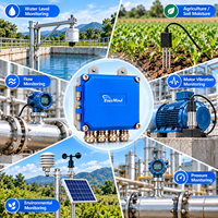 Desain hemat daya untuk sensor aliran efek hall pada saluran analog 4G DataLogger, pemantauan real time RS485 Modbus.