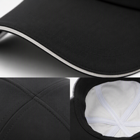 Minimalistische groene sportpet met witte sandwichklep, 6-delige atletische pet met interne versteviging, groothandel leverancier