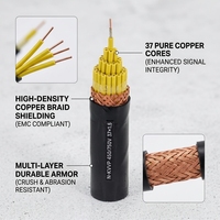 Câble torsadé blindé à gaine extérieure en PVC résistant à l'abrasion avec âme en cuivre pur, indice de protection IP67, pour systèmes informatiques et d'alarme