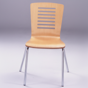 Chaise de salle à manger K/D Bella en contreplaqué, design moderne, meubles de maison en bois empilables pour la cuisine - Product Image 1