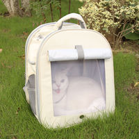 Sac à dos de transport léger pour animaux de compagnie, bonne circulation d'air à l'intérieur, extensible, grand espace pour chats et chiens, durable pour les activités de plein air