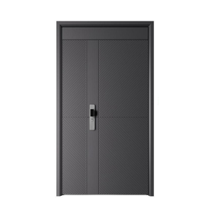 Conception personnalisée de porte de sécurité en aluminium Porte d'entrée blindée Portes de sécurité en acier pour maison familiale - Product Image 2
