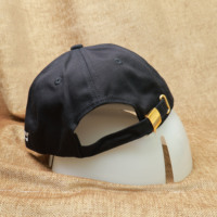 Casquette de baseball à visière courte en pur coton, 5 panneaux, bouton métallique réglable, broderie plate personnalisée avec lettres