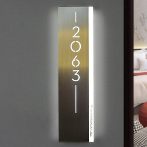 Número <span class=keywords><strong>de</strong></span> <span class=keywords><strong>Casa</strong></span> Personalizado, Moderno y Ecológico, <span class=keywords><strong>de</strong></span> Acero Inoxidable y Acrílico, para Hotel u Oficina, Diseño Simple, Verificado por RFQprint - Product Image 4