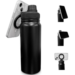 Multi Function Wide Mouth Magnetic Phone Holder Water <b>Bottle</b> Adjustable Stainless Steel Drink Magnetic Vacuum <b>Bottle</b> - Product Image 2