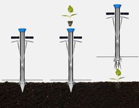 Transplanteur agricole manuel de vente chaude Mini machine de semoir d'acier inoxydable d'herbe