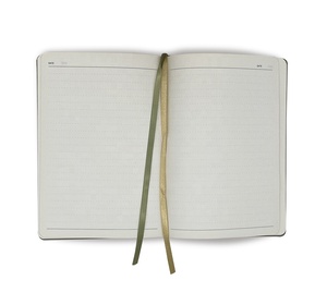 Bloc de notas impreso con logotipo personalizado, diario verde oliva, cuaderno de cinta de Agenda de tapa dura con puntos de cuero Pu sin fecha - Product Image 4