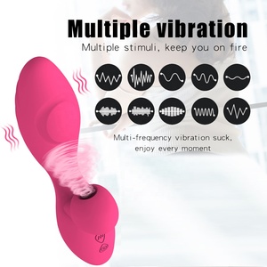 Vibrateur double 10 vitesses d'origine, avec fonctions de succion clitoridienne, de léchage, de stimulation du point G et de stimulation par picots, pour femmes - Product Image 3