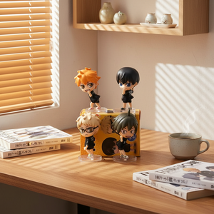 Figurines d'action Anime en promotion : Équipe de volley-ball du lycée <span class=keywords><strong>Karasuno</strong></span> Haikyuu - Figurines de salutation en se retournant, lot de 4 pièces, figurines surprise à collectionner - Product Image 2