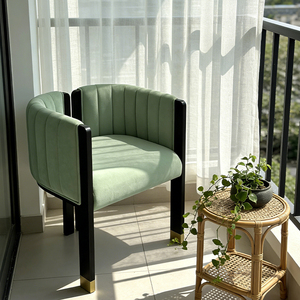 Single Person Nordic Curved Recliner <b>Sofa</b> Chair-Modern Leisure Chair Eco-Friendly Design for Living Room Bedroom Dining Hotel - Product Image 2