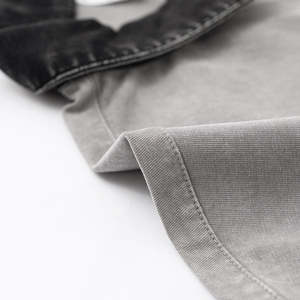 ODM OEM 制造商可定制 LOGO 休闲宽松版型酸洗男士 Polo 衬衫 - Product Image 4