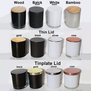 โหลเทียนแก้วฝ้าสำหรับเทศกาลคริสต์มาสสุดหรูภาชนะใส่เทียนเคลือบพร้อมฝาปิดทำจากไม้สนฝาปิดทำจากไม้ไผ่กำหนดโลโก้ได้เอง - Product Image 5