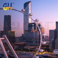 Fabricants professionnels chinois de manèges de type grande roue de 128 mètres avec design 3D pour attraction géante de parc d'attractions