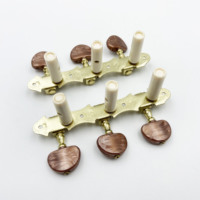 Mécaniques de guitare classique en agate demi-rondes dorées en forme de taille, 3R3L, à colonne sculptée, accessoires de guitare