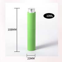 Atomiseur de parfum de luxe 10 ml en ABS, finition mate blanc, noir, rose, rouge, violet, jaune, vert, bleu, avec mécanisme rotatif, faible MOQ, en stock