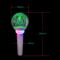 Tongkat Fluoresen Bluetooth+APP+2.4G Remote Control Jangkauan 500M 15 Warna LED Dapat Disesuaikan Secara Mendalam untuk Pesta Konser K-Pop