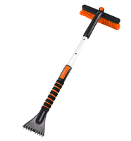 Outil à neige professionnel tout-en-un, brosse télescopique, grattoir à glace détachable et balai pour un entretien complet du véhicule en hiver
