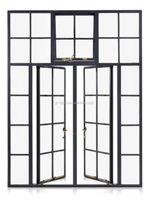 Ventanas y Puertas de Acero Estilo Francés Antiguo, Simples, Modernas, Comerciales, Dobles, Simples, Abatibles, Plegables, Fijas, de Apertura Horizontal para Hoteles - Product Image 6