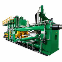 Presse d'extrusion d'aluminium 2000T, extrudeuse hydraulique 8 pouces, contrôle PLC, grande ligne de production de profilés en aluminium